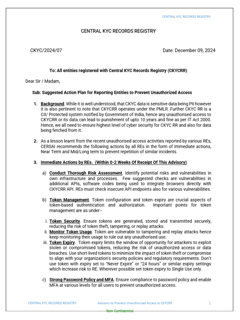 Photo inspiration: Preventing Unauthorized Access To Pdf Documents Reference: Ckycrr Advisory Prevent Unauthorized Access Pdf