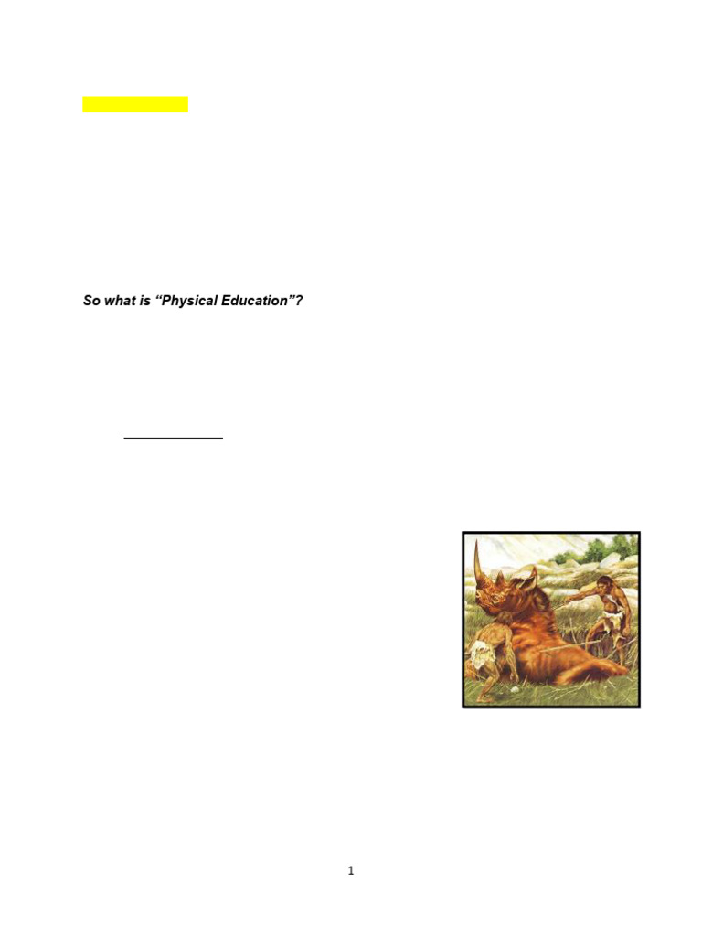 1 Foundation of Physical Education | PDF | Physical Education ...