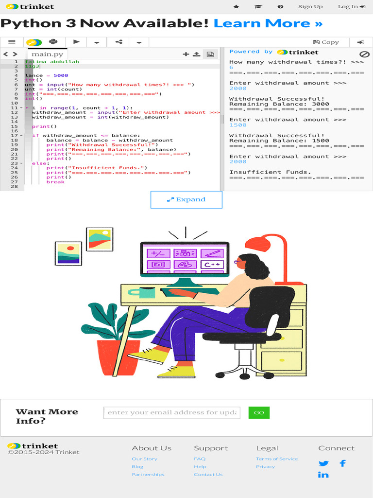 Your Python Trinket | PDF | Computer Programming | Software Engineering