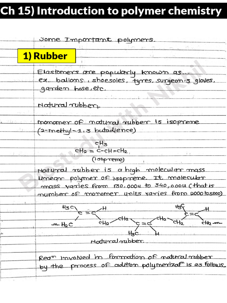 Ch15) Introduction To Polymer Chemistry | PDF