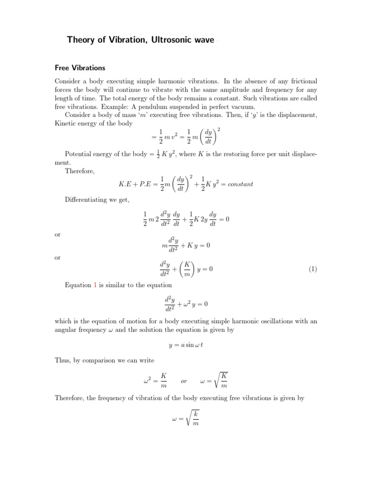 5-Module-Theory of Vibrations and Material Characterization | PDF ...
