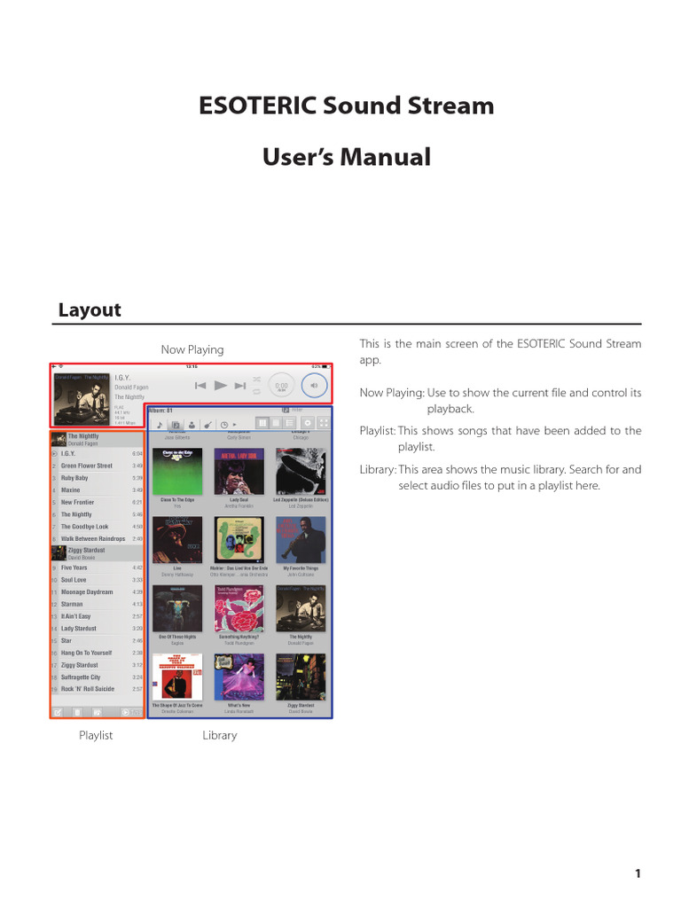 ESOTERIC Sound Stream User Manual | PDF | Computer File | Usb