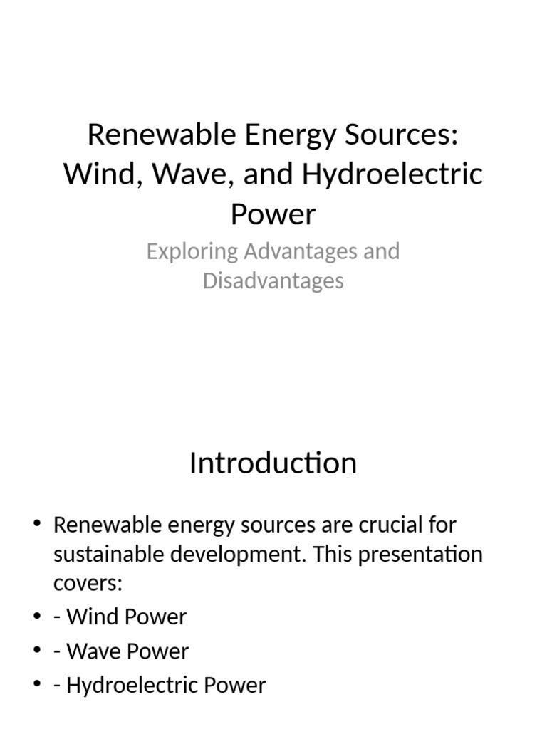 Renewable Energy Presentation | PDF