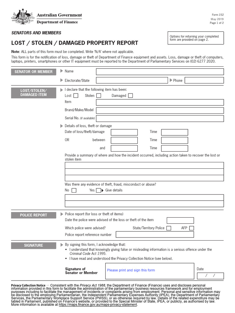 Form 152 | PDF | Theft | Fraud