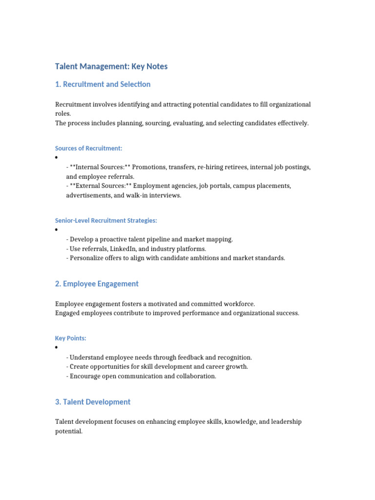 Talent Management Recruitment Insights | PDF | Recruitment | Employment