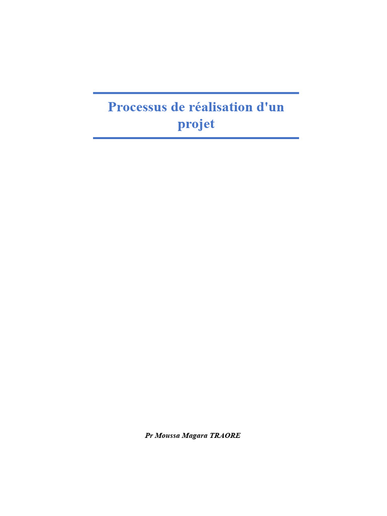 Processus de réalisation d'un projet | PDF | réservoirs | Impression 3D