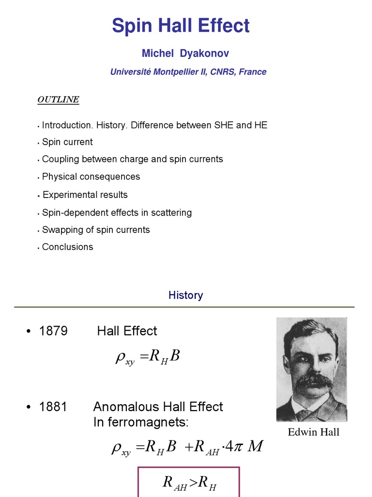 Spin Hall Effect Overview and Insights | PDF | Spin (Physics ...