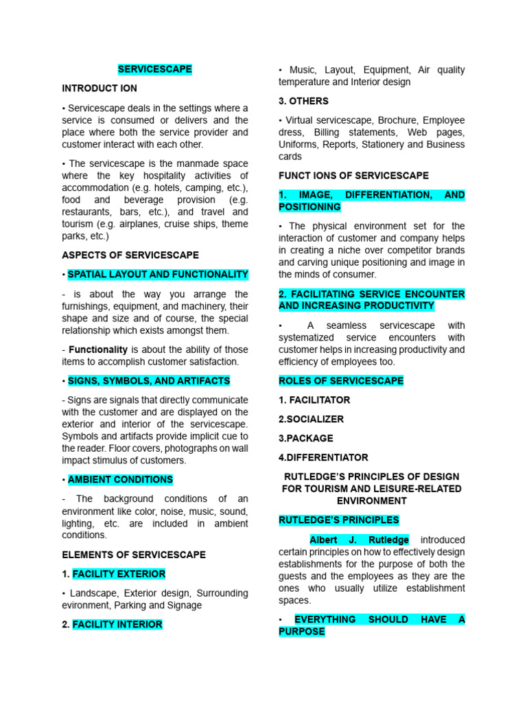 Tour 90 Servicescape | PDF | Business