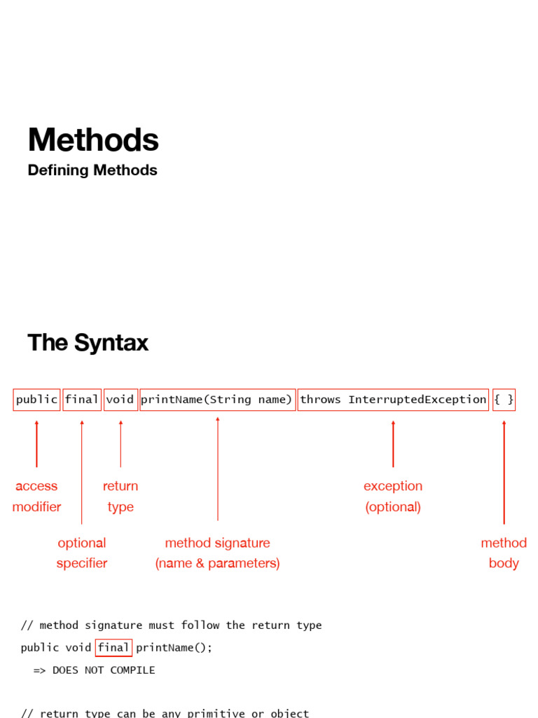 Defining Methods | PDF