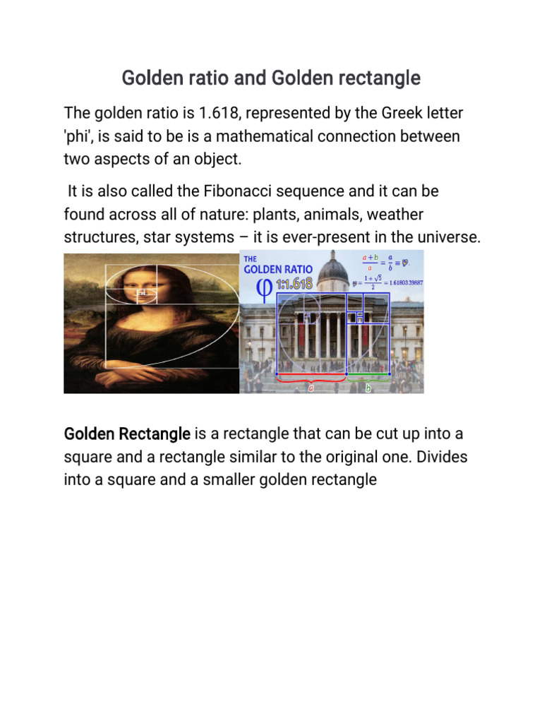 Golden Ratio | PDF