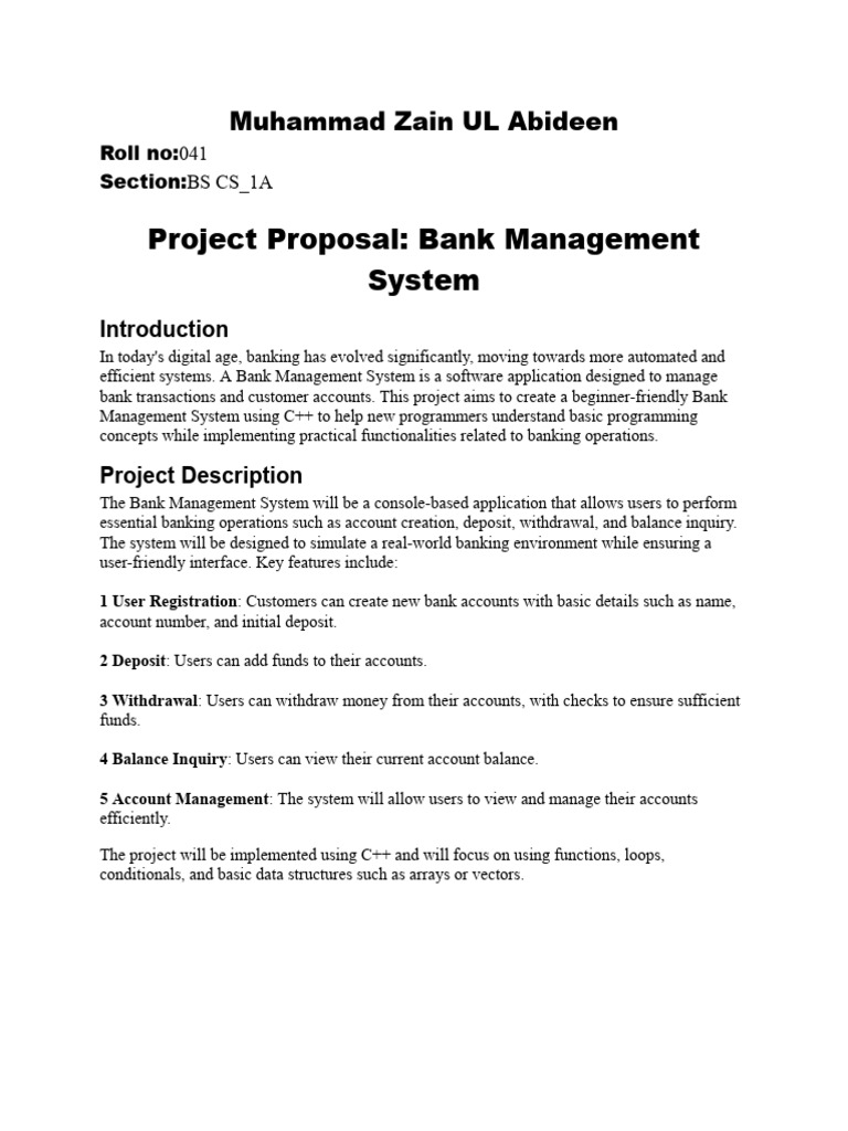 Beginner C++ Bank Management System | PDF | Banks | Computer Programming