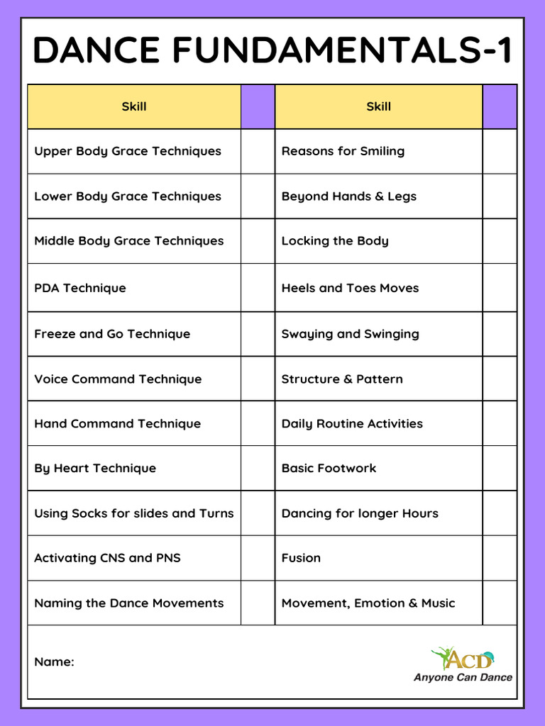 Dance Techniques and Body Language Guide | PDF