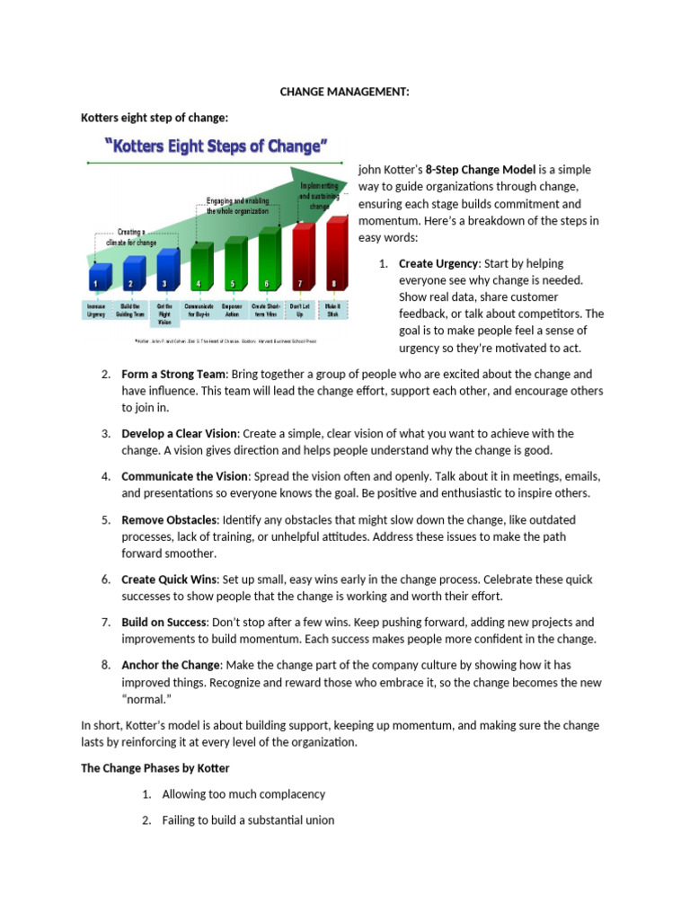 Kotter's 8-Step Change Management Guide | PDF | Empathy | Change Management