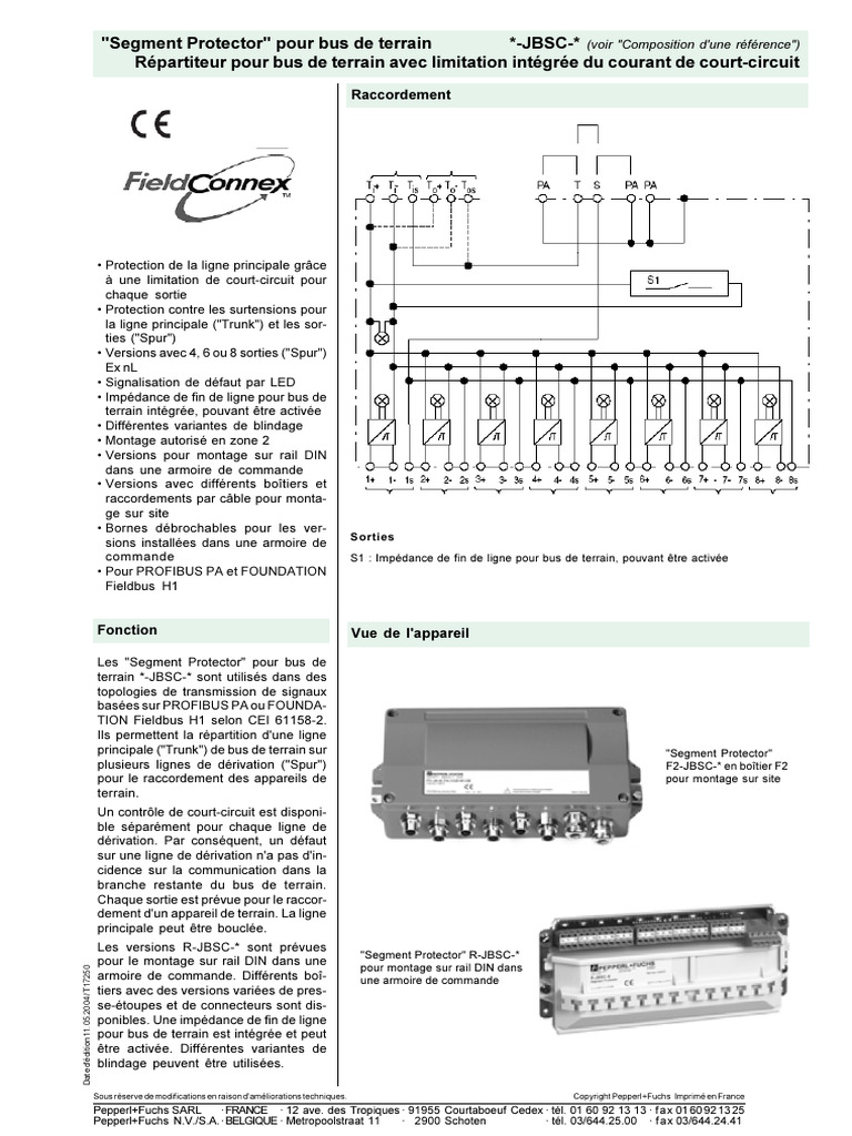 Protecteur de segment JBSC pour bus de terrain | PDF | Matériaux de ...