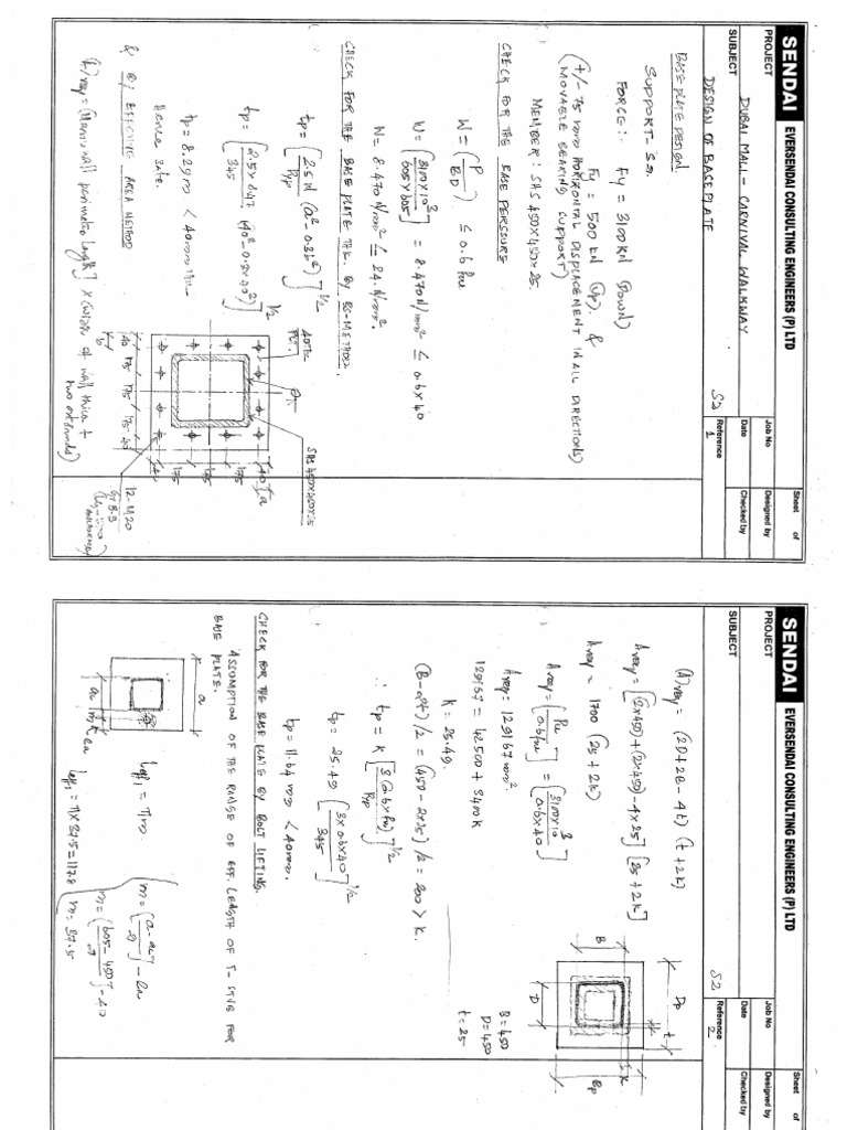 BASE PLATE DESIGN FOR RHS AND CHS | PDF