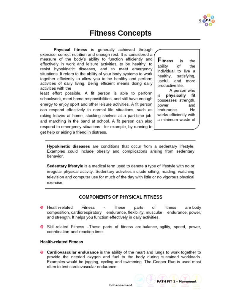 Understanding Physical Fitness Components | PDF | Physical Fitness ...