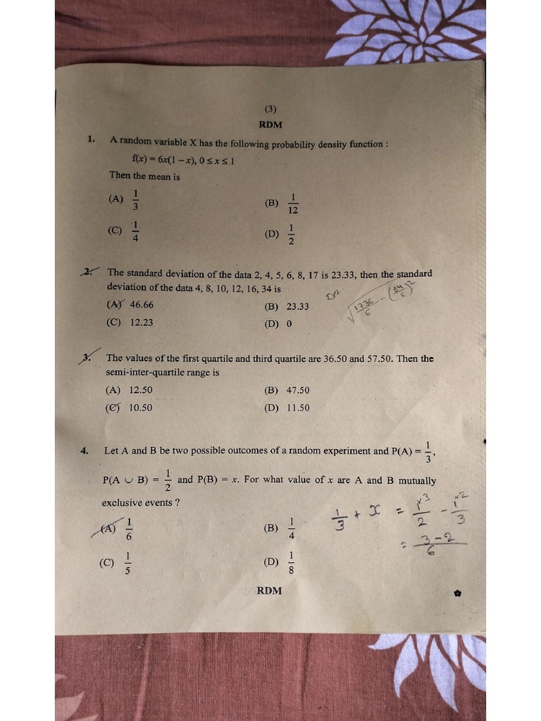 Ca Foundation Quantitative Aptitude Qp Jan 2025 Exam Castudynotes Pdf