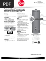 Rheem RTGH Series Water Heater Specs | PDF | Water Heating | Mechanical ...