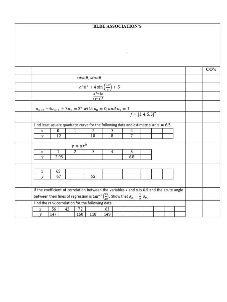 Z-Transform and Fourier Analysis Assignment | PDF | Linear Regression ...