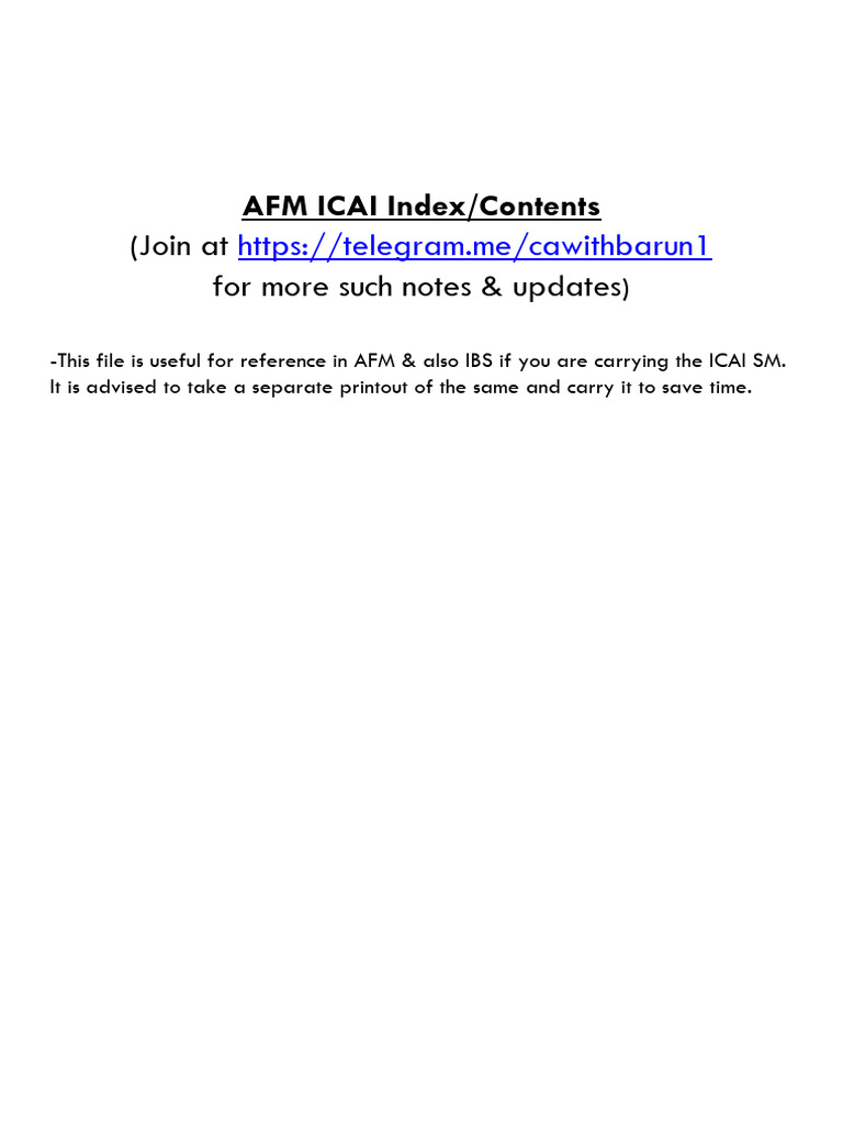 Afm Icai Index | PDF