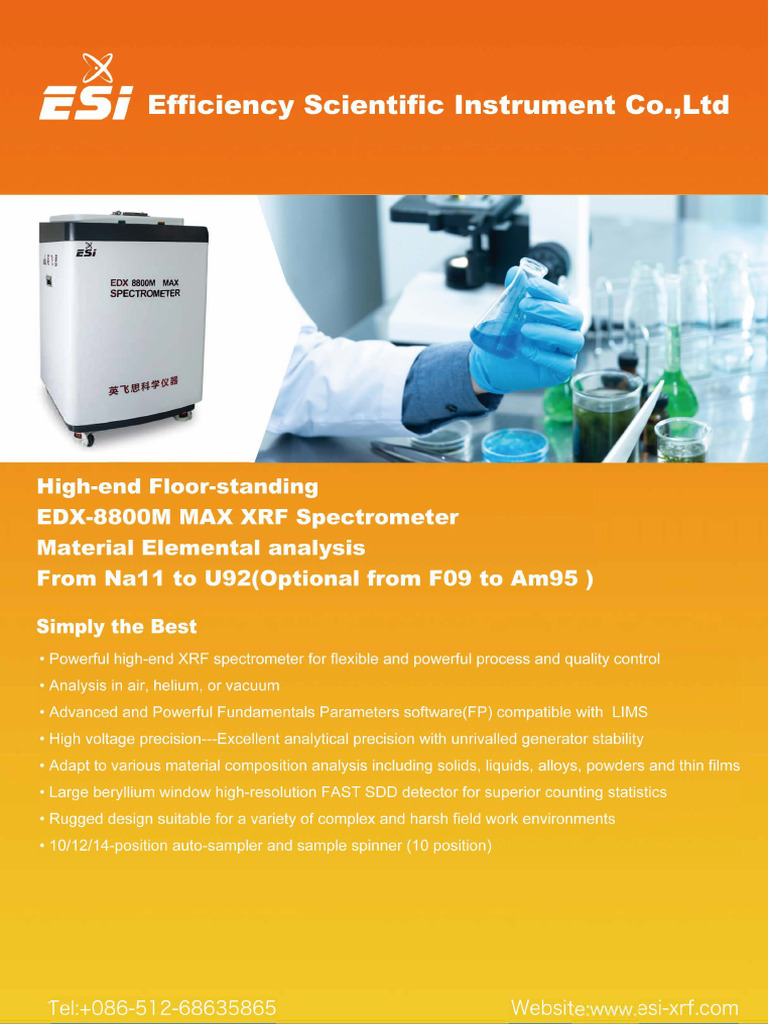 EDX-8800M MAX XRF Spectrometer Overview | PDF | Energy Dispersive X Ray ...