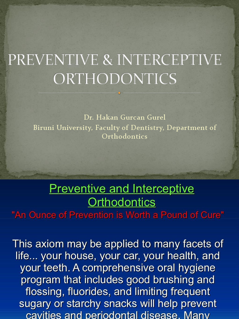 Preventive and Interceptive Orthodontics | PDF
