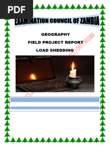GEO FIELD PROJECT - LOADSHEDDING SAMPLE BY D PHIRI