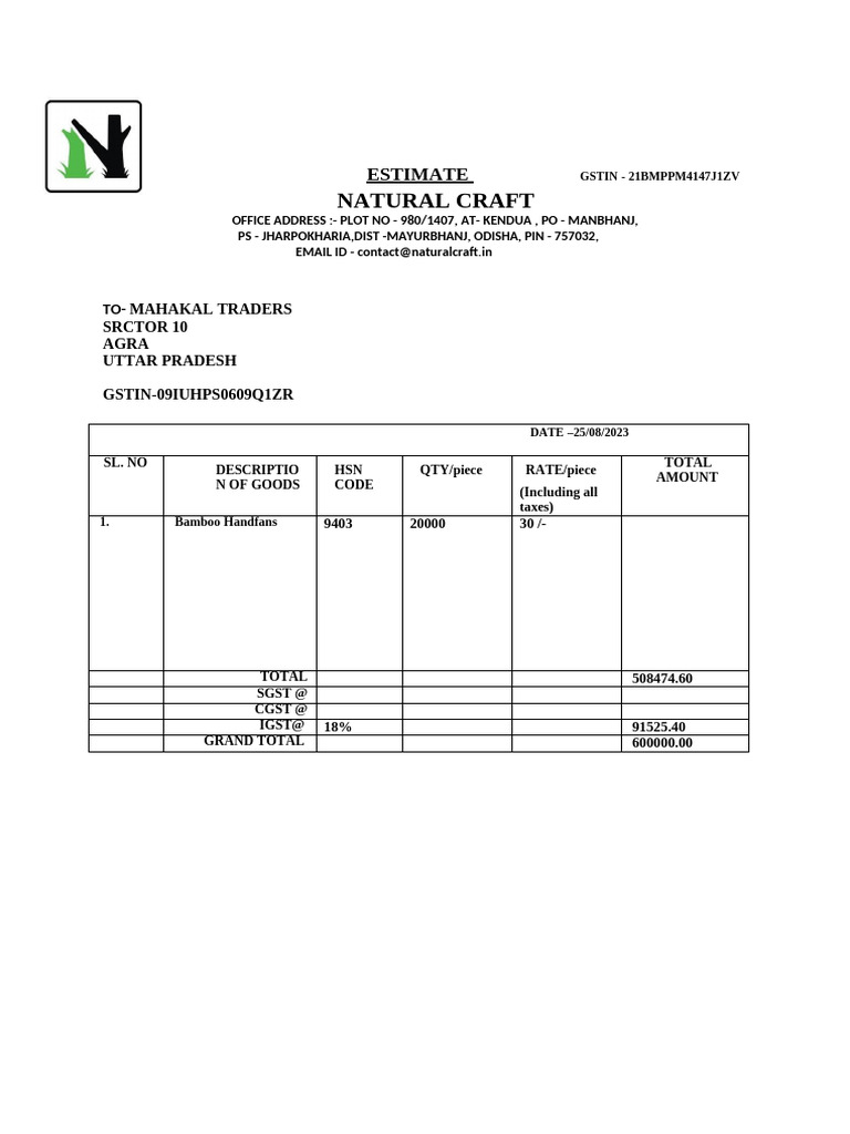 1invoice - Rate 2 | PDF