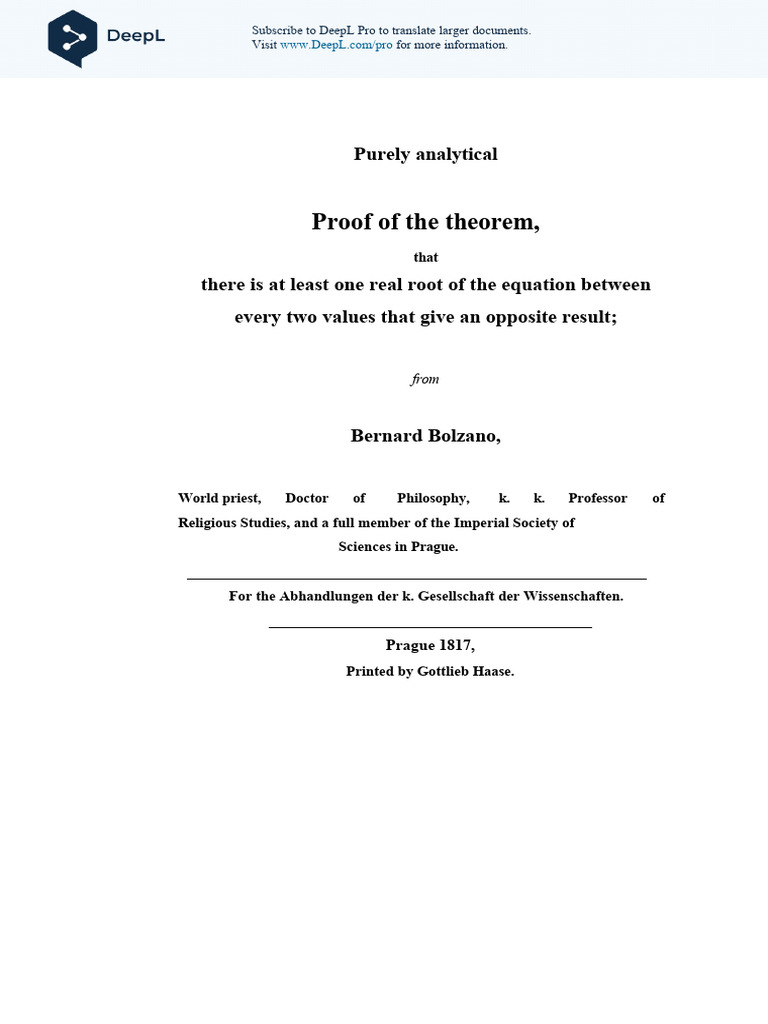 Analytical Proof of Real Roots | PDF | Mathematical Proof | Truth