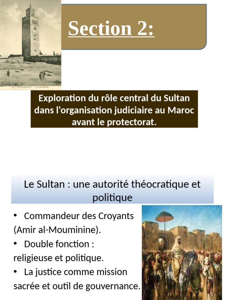 Rôle du Sultan dans la justice marocaine | PDF