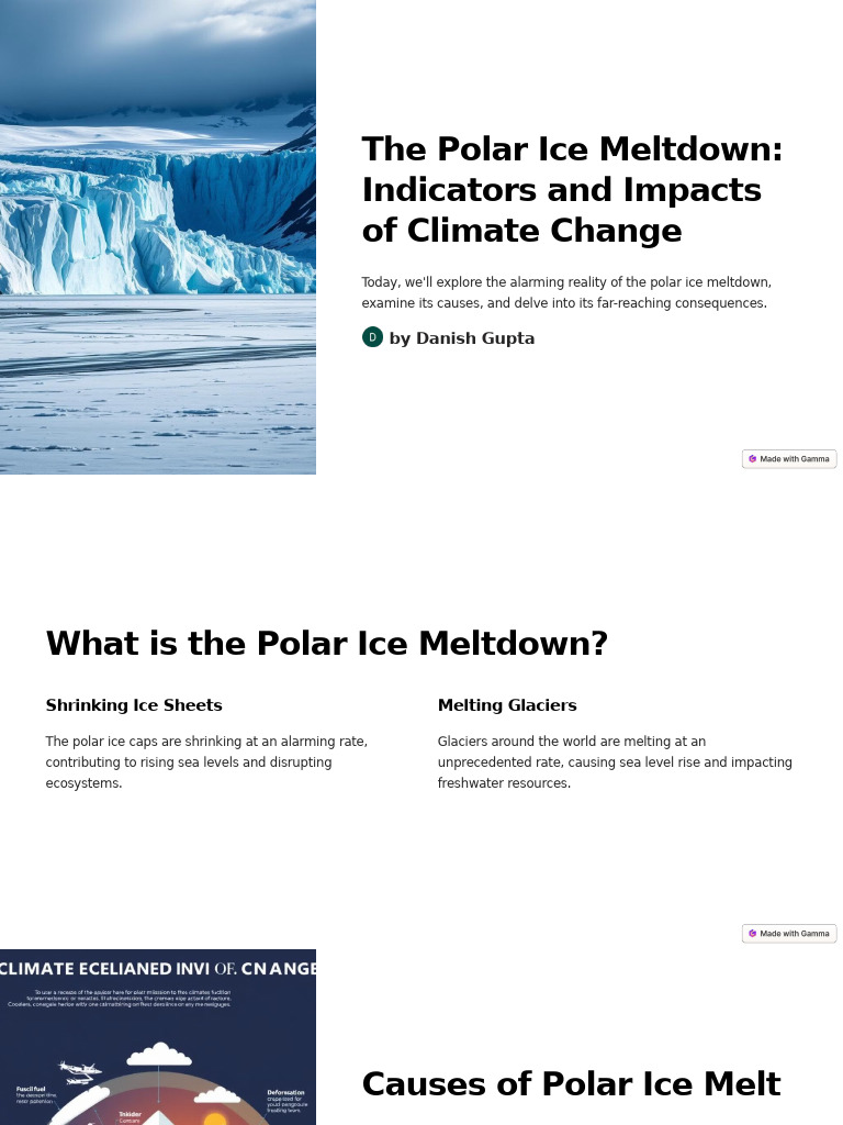 Polar Ice Meltdown: Causes & Effects | PDF | Climate Change | Sea Level ...