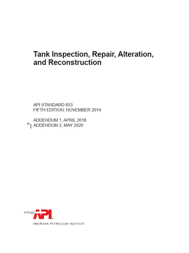 API Standard 653 Overview | PDF