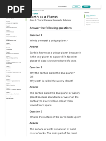 Chapter 1_ Earth as a Planet _ Solutions for Goyal Brothers Prakashan Geography by Veena Bhargava Class 9 ICSE _ KnowledgeBoat