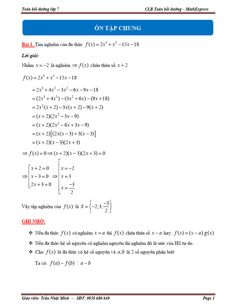 (7.1A-NDBH-18.3) ÔN TẬP CHUNG | PDF