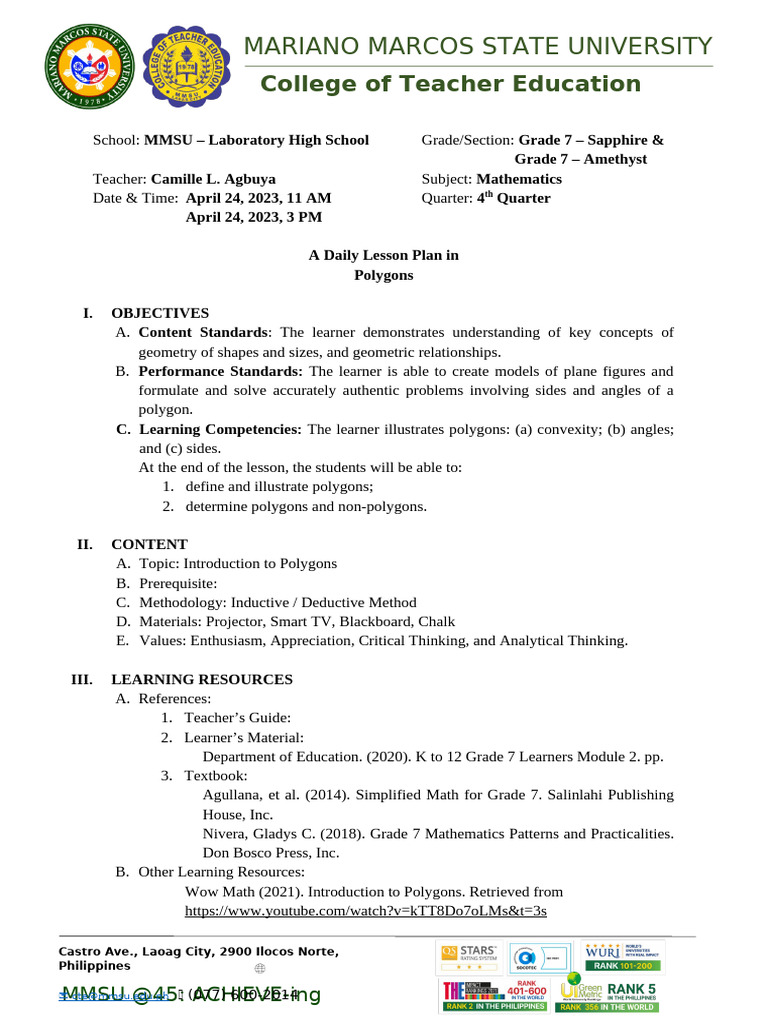Grade 7 Math: Intro to Polygons | PDF | Mathematics | Vertex (Geometry)