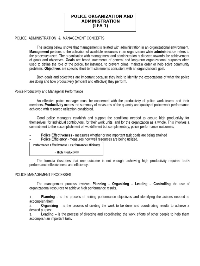 LEA-NOTES | PDF | Police | Sergeant