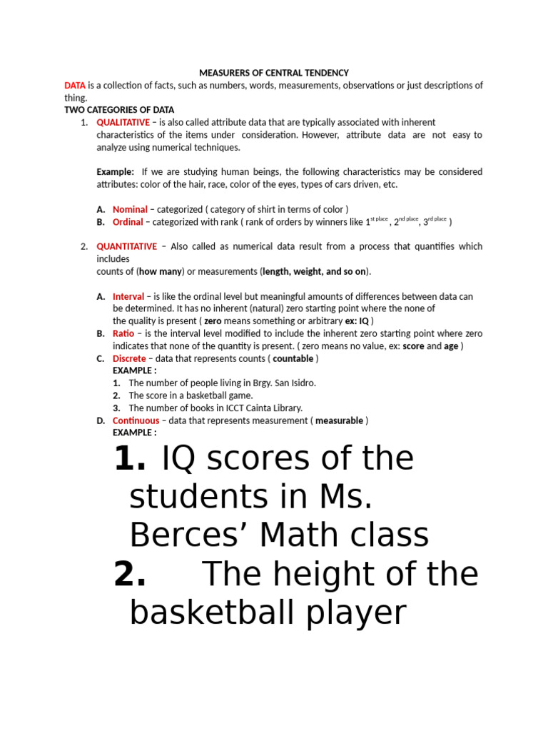 Reviewer in Math | PDF | Level Of Measurement | Interest
