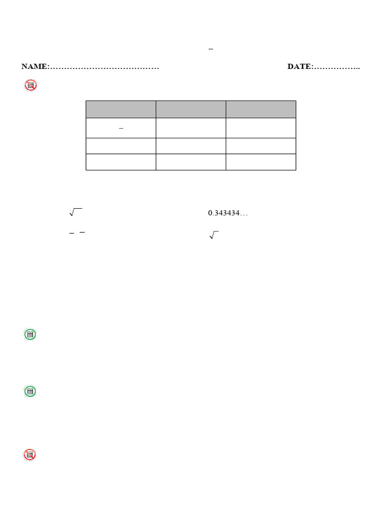 Revision Sheet Term 1 | PDF | Speed | Decimal