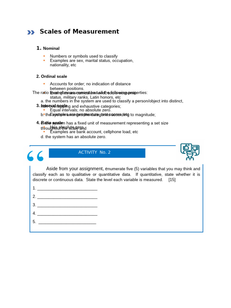 Understanding Scales of Measurement | PDF