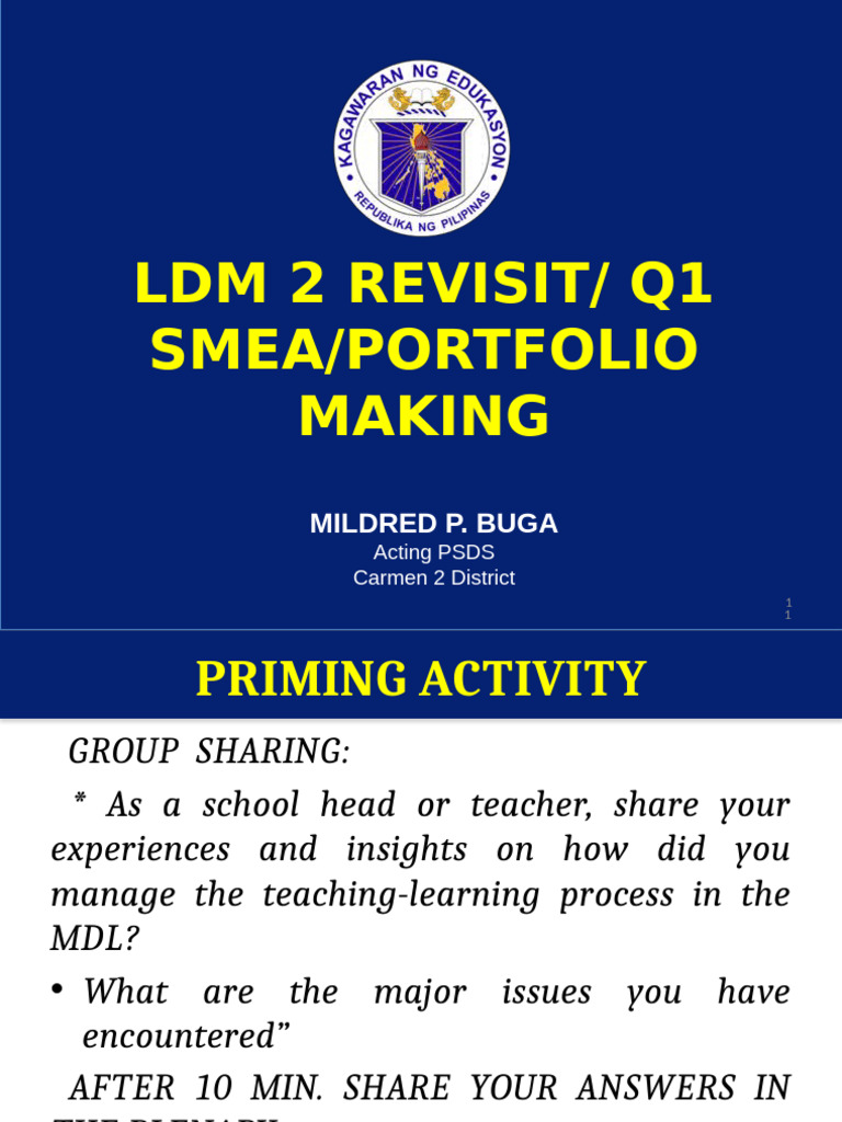 LDM 2 Workshop: Enhancing MDL Implementation | PDF | Learning | Pedagogy