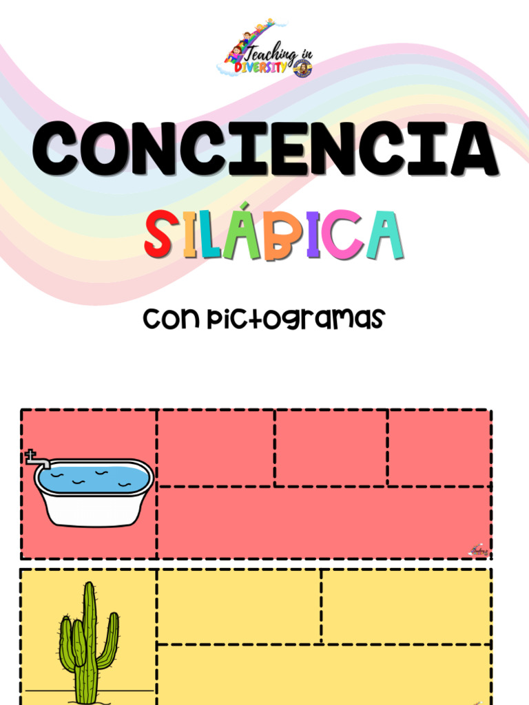 Conciencia Silábica con Pictogramas | PDF