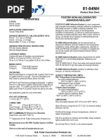 Foster Flextra Sealant 95-50 Data Sheet | PDF | Thermal Insulation ...