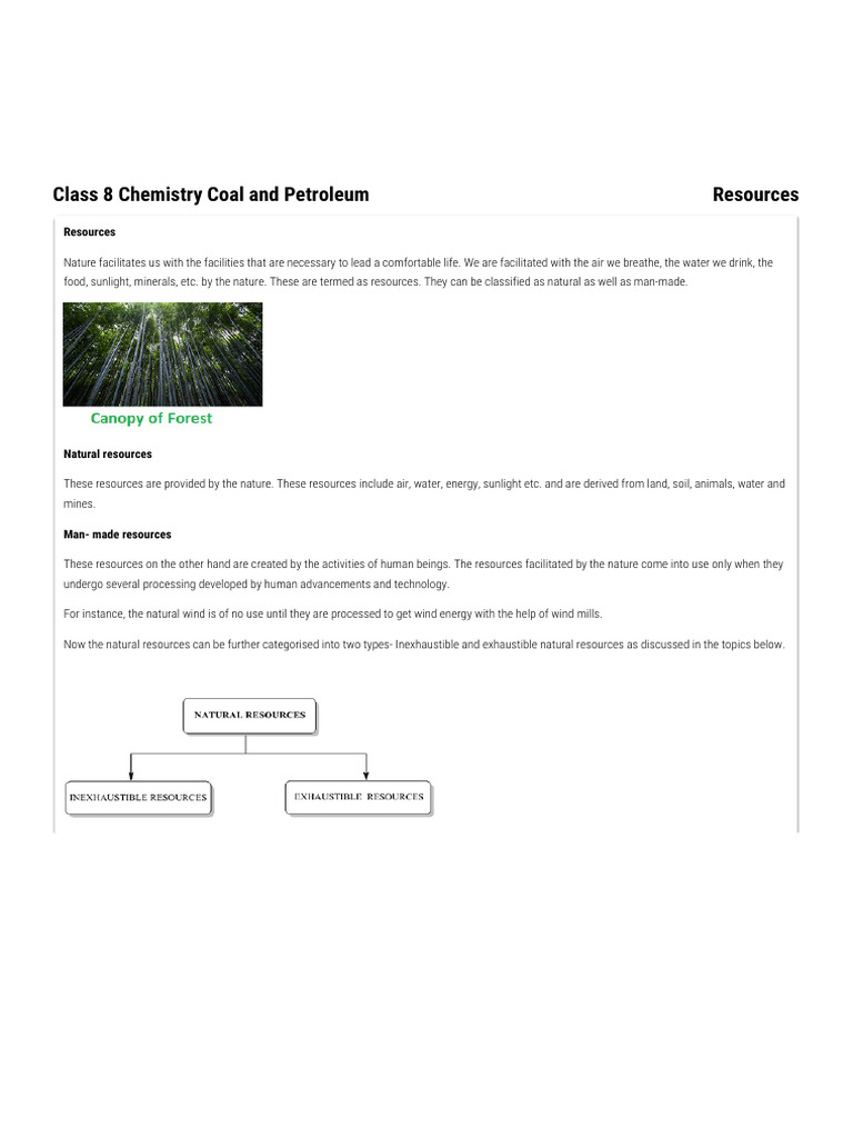 Coal and Petroleum Notes | PDF | Coal | Fuels