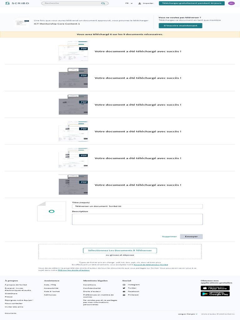 Instructions de téléversement Scribd | PDF | Logiciel | Informatique