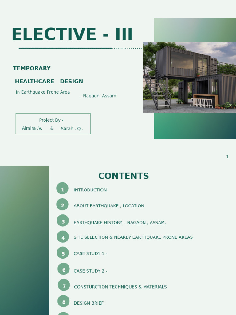 Temporary Healthcare Design for Earthquake Zones | PDF | Earthquakes ...