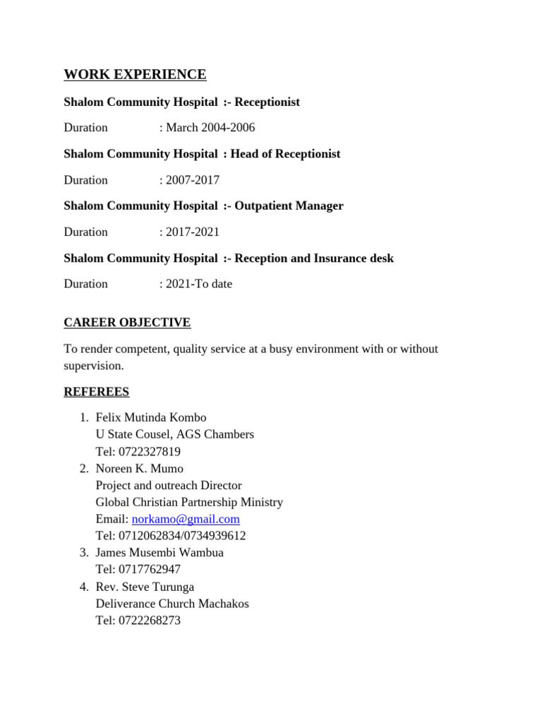Work Experience | PDF