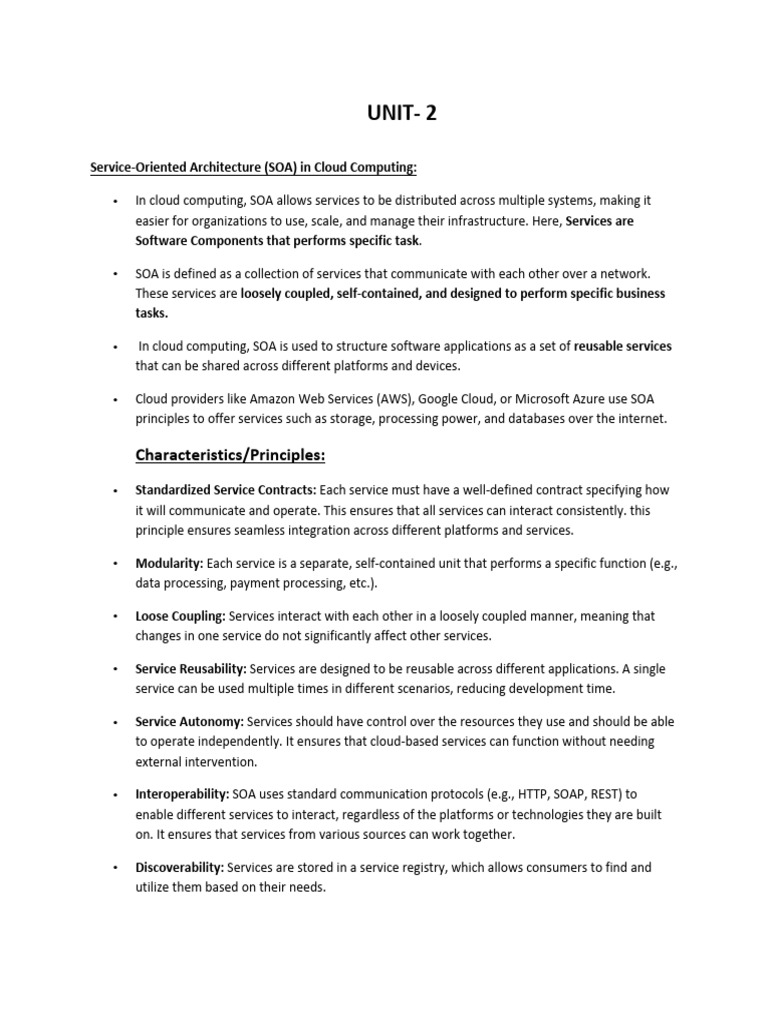 SOA in Cloud Computing Explained | PDF | Web Service | Soap
