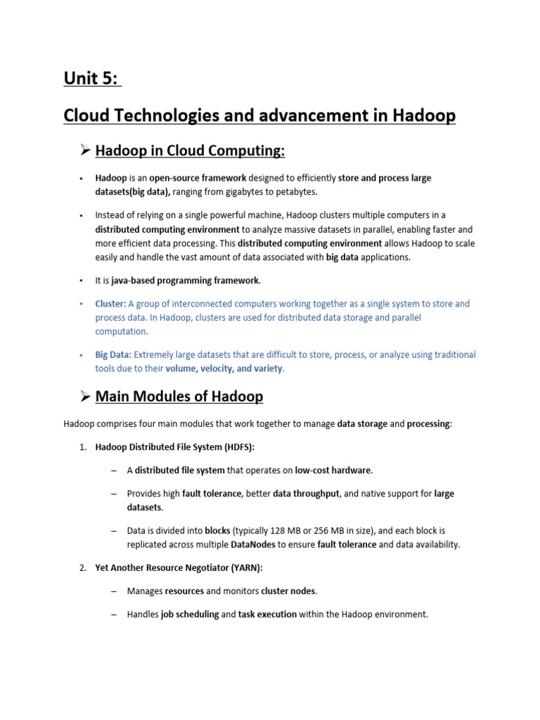 Hadoop in Cloud Computing Overview | PDF | Apache Hadoop | Open Stack