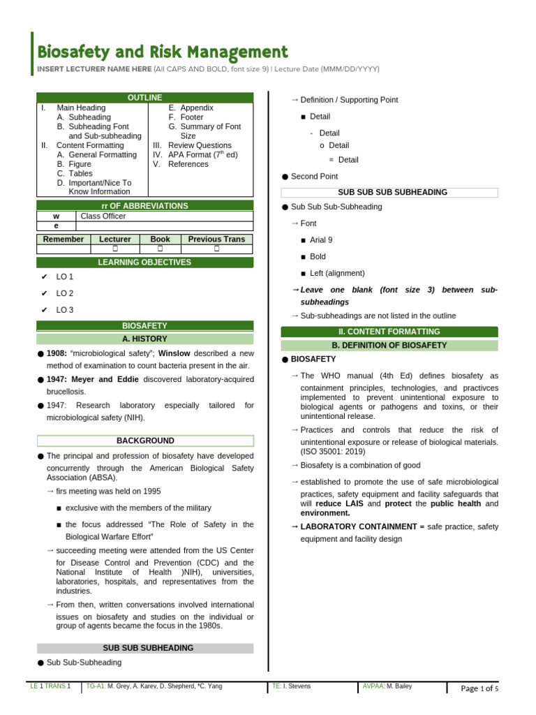 Biosafety | PDF