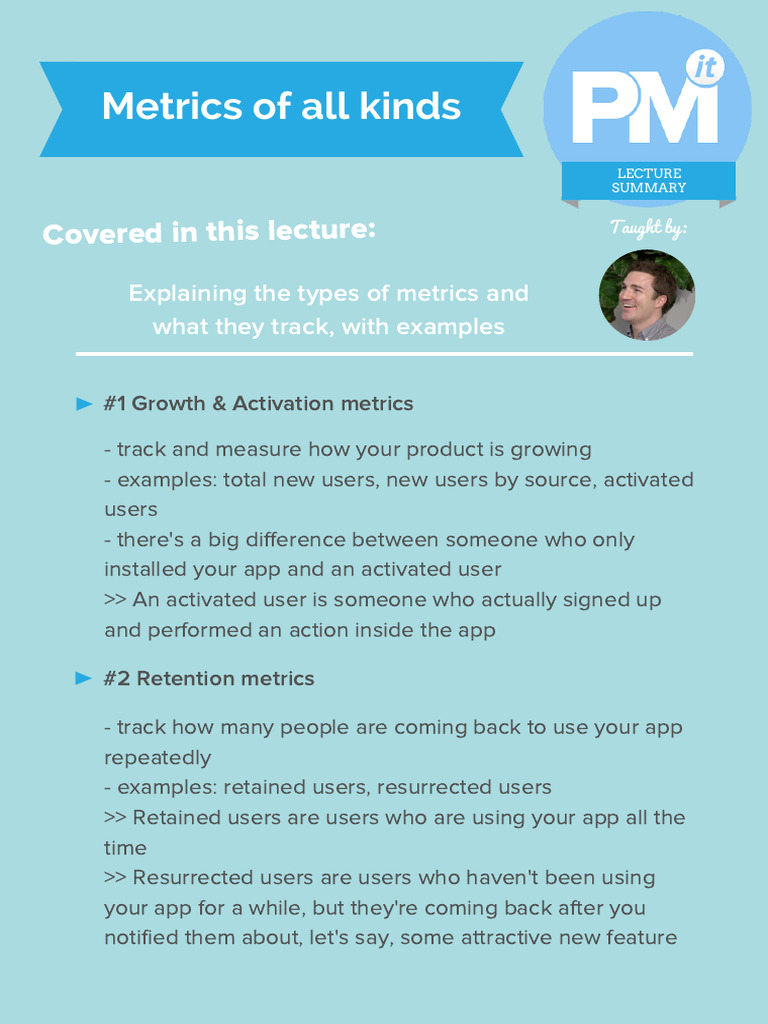 CHEAT+SHEET+-+Metrics+of+all+kinds | PDF
